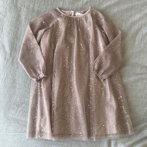 Baby Gap Neutral Glitter Tulle Dress Kids 5t